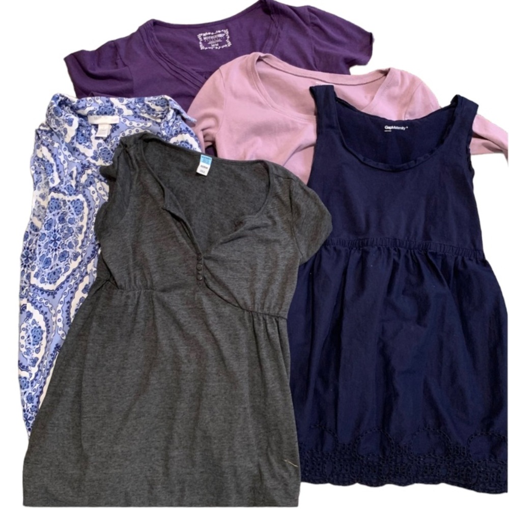 Maternity five shirt bundle (sizes XS- medium)